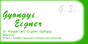 gyongyi eigner business card